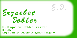 erzsebet dobler business card